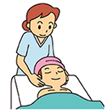 画像:消費者が事業者からマッサージを施術されているイラスト