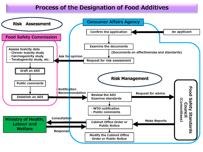 Prossess of the Designation of Food Additives