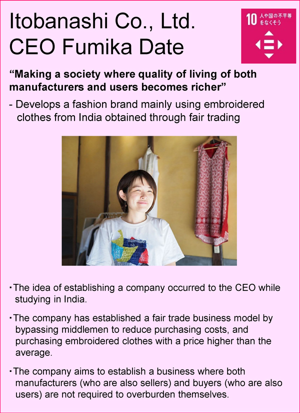 Itobanashi Co., Ltd. CEO Fumika Date