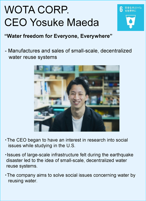 WOTA CORP. CEO Yosuke Maeda