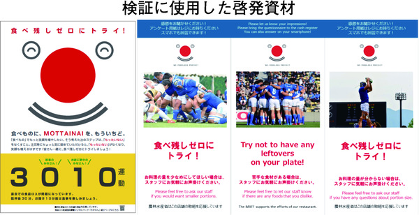 検証に使用した啓発資材