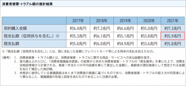 図表8 消費者被害・トラブル額の推計結果