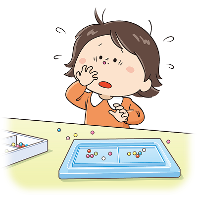 図:子どもが、鼻に異物を挿入してしまうイラスト