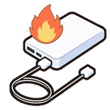 発火したモバイルバッテリー